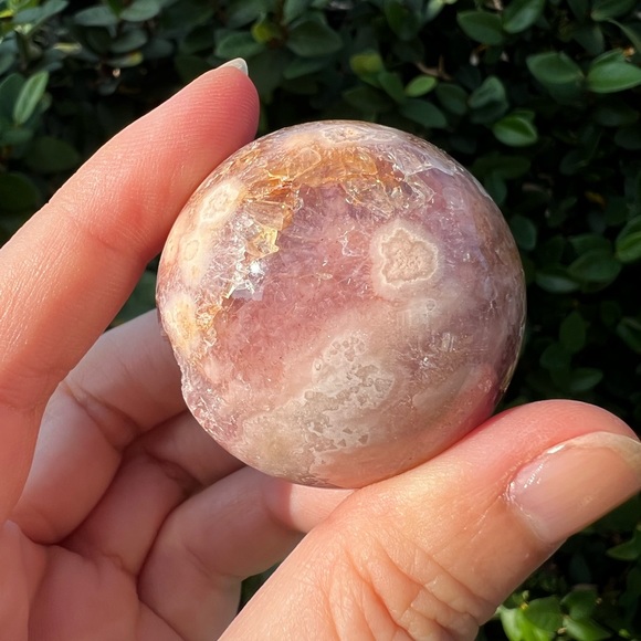 Amethyst Flower Agate Sphere - Small - Picture 5 of 7